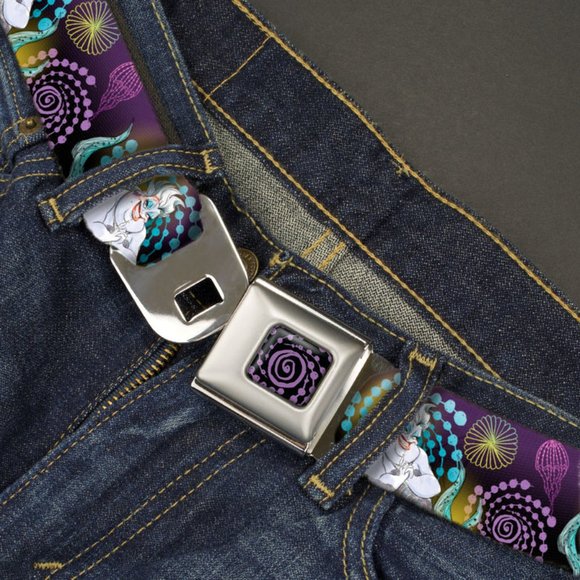 Buckle-Down X Disney The Little Mermaid Ursula Swirl Seatbelt Belt - Picture 2 of 2